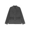 [Matinkim] Washed Cotton Drawstring Shirt In Charcoal