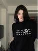 Women's Black Pure Cotton Short Sleeve T-Shirt - Trendy American High Street Style, 2025 Summer New Design, Half Sleeve Niche Top.