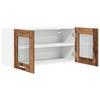 Hanging Cabinet In Vintage Wood and White 80 X 31 X 40 Cm Engineered Wood
