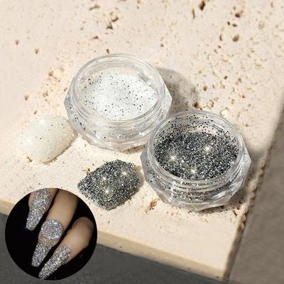 Nail Art Bling Bling Diamant Pixie Reflektierender Glitzer 2 Arten (WFHTWIH)