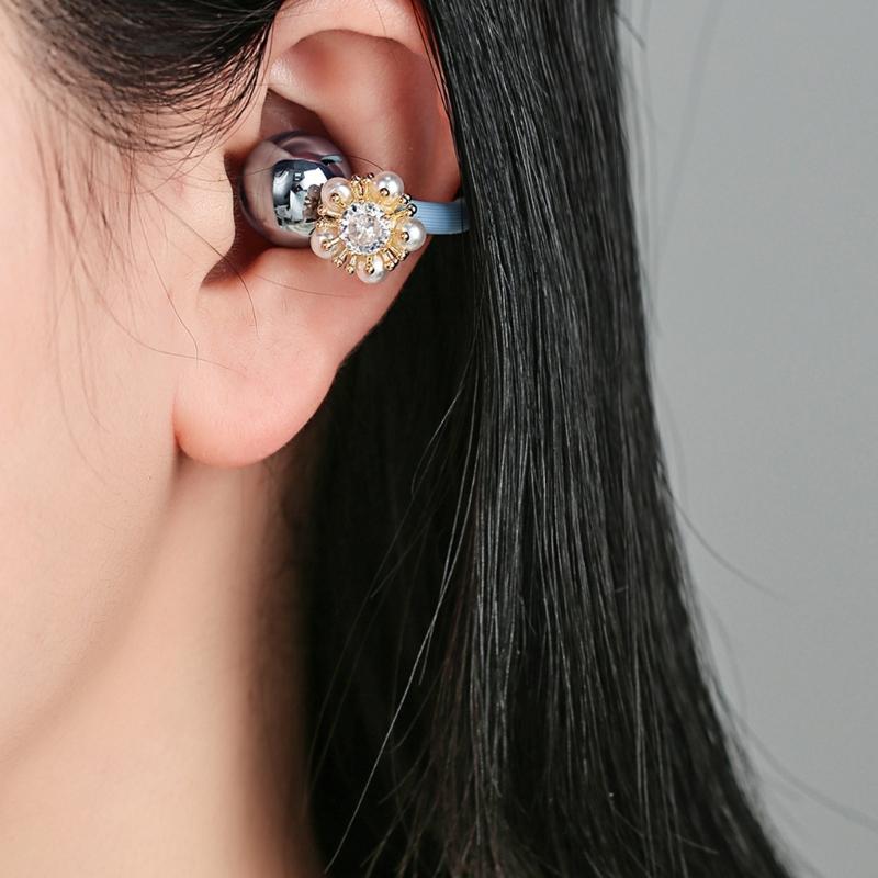 1 Pair Elegant Flower Shaped Ear Jewelry Add On Earphone Clip Ornaments For Freeclip 1 2 Hearing Device