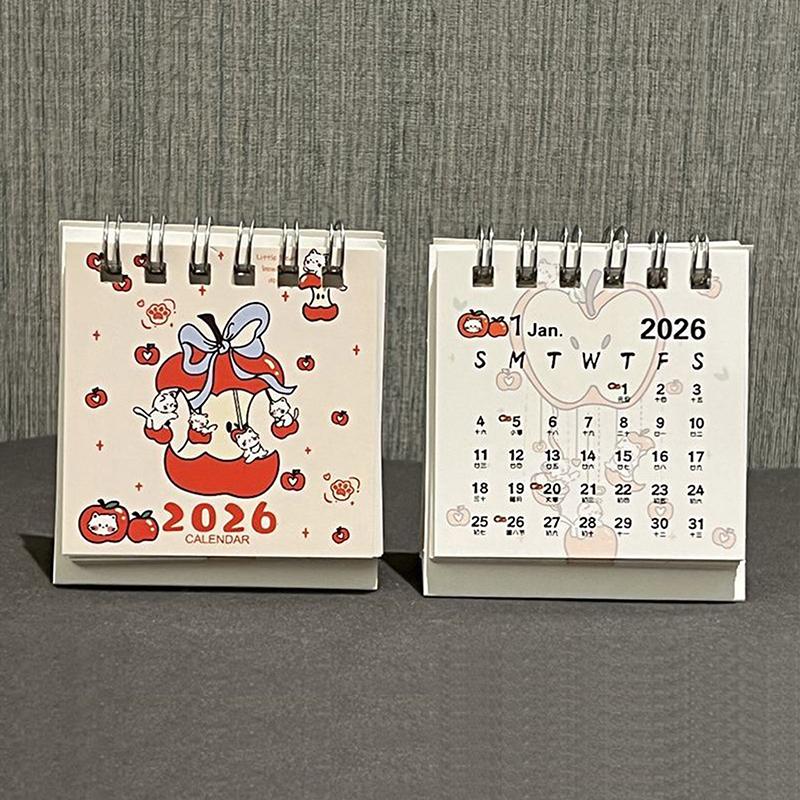 2026 Desk Calendar Yearly Monthly Daily Planner Cute Coil Calendar Yearly Schedule Organizer To Do List Home Office Supplies