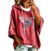 Women's Casual Hoodie with Hood and Graphic Print Loose Fit Pullover