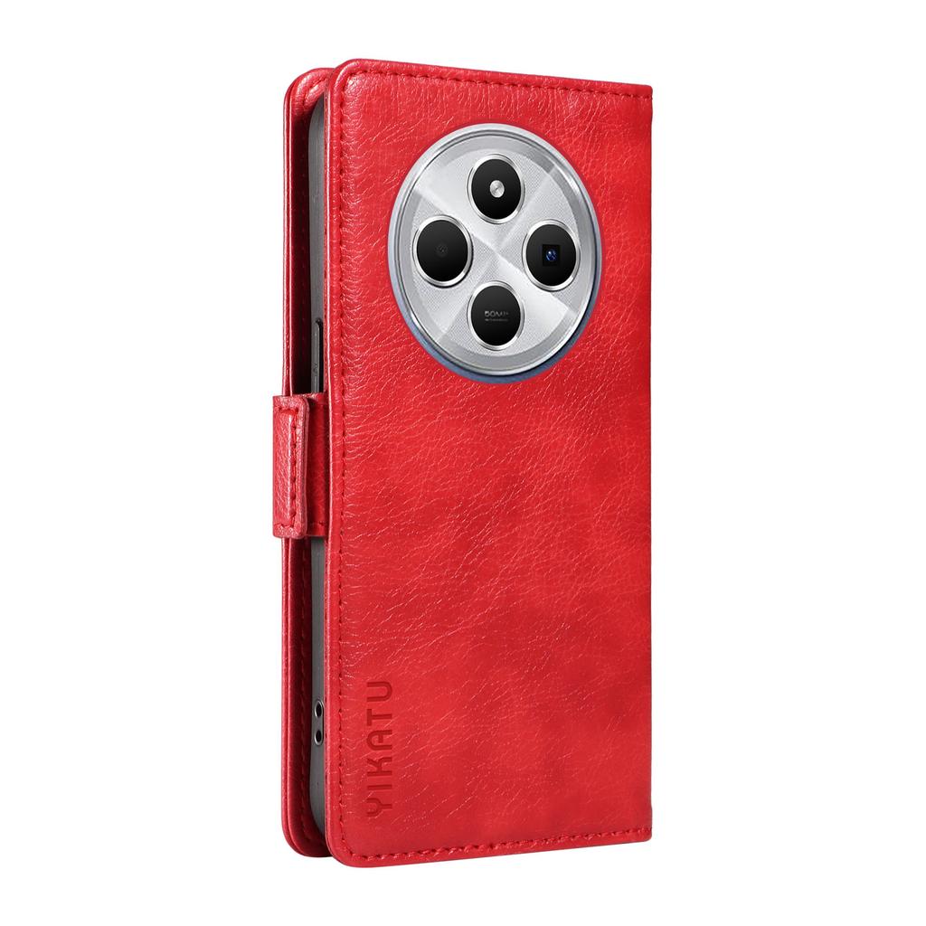 YIKATU YK-007 For Xiaomi Poco C75 4G/Redmi 14R 5G/14C 4G Case Side Buckle PU Leather Phone Cover Litchi Texture
