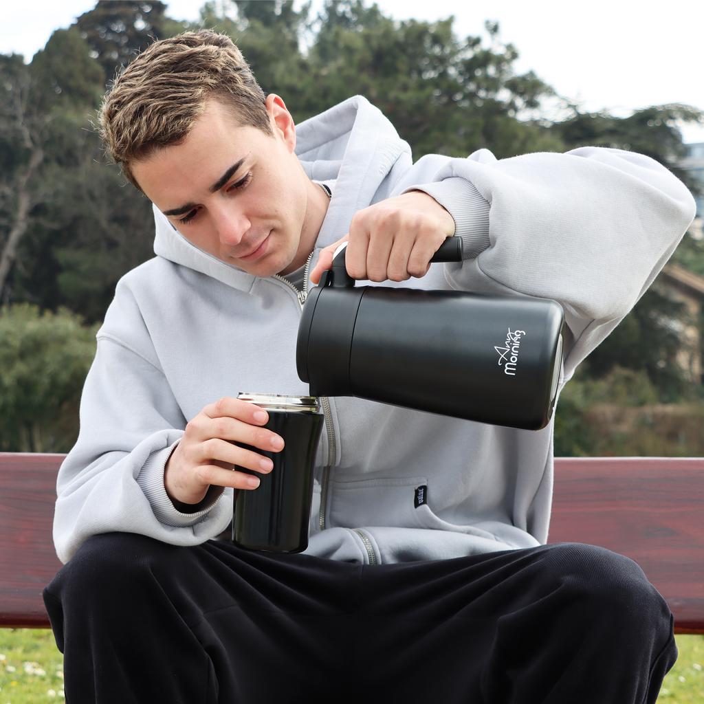 Any Morning SI232250 Thermos Thermal Carafe, 40 oz, Black