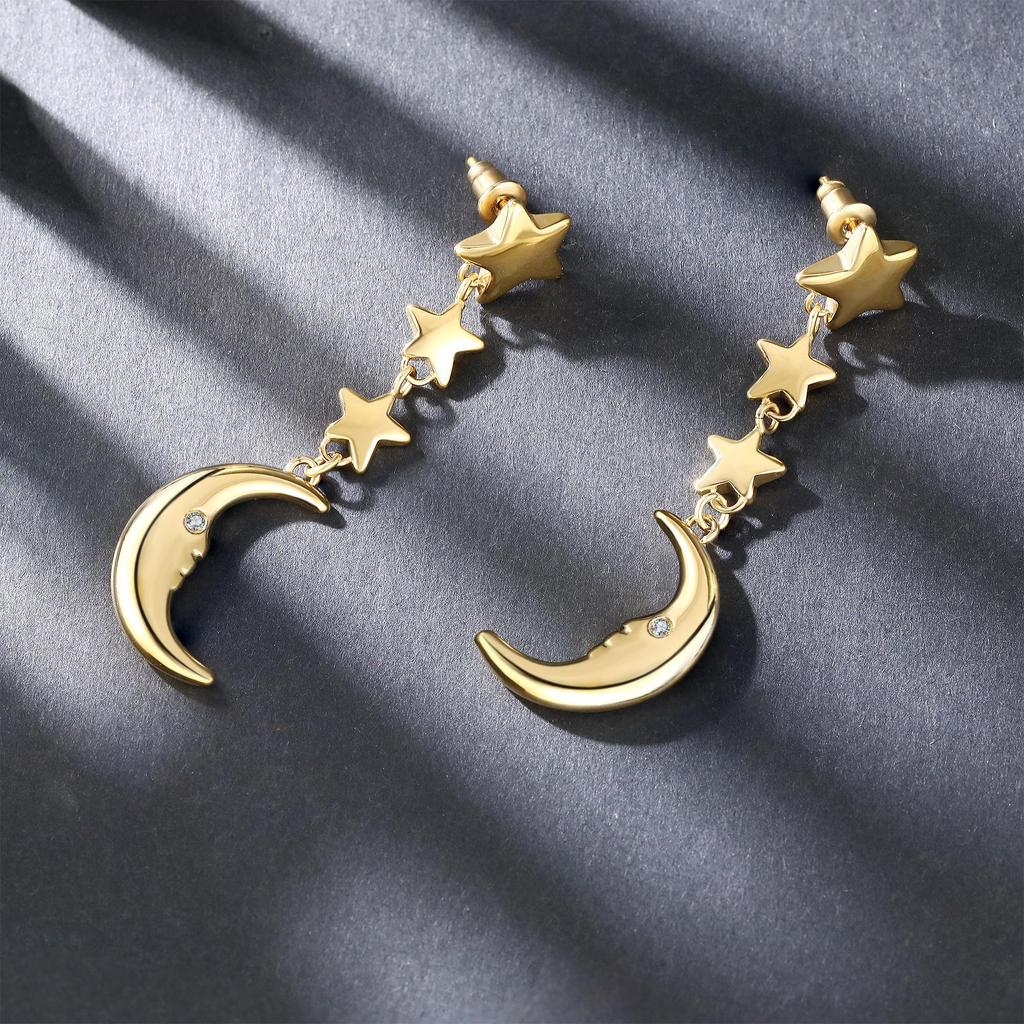 Umcho Exquisite Mondohrringe aus Edelstahl