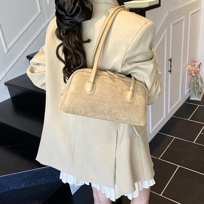 Retro Baguette Bag New Simple Pillow Bag Underarm Bag Women's Fashion Casual Versatile Shoulder Bag