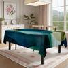 Geometric Waves Rectangle Table Cloth for Table Decor Kitchen Dining Waterproof Reusable Tablecloth for Tables Party Picnic