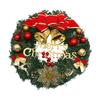 Christmas Door Decor Wreaths Realistic Hanging Wreath Garland Decoration Versatile Bow/Berry/Santa/Reindeer for Home Party Decor