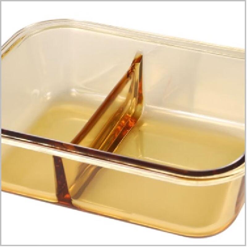 LOCK&LOCK Amber Glass Rectangular Food Container