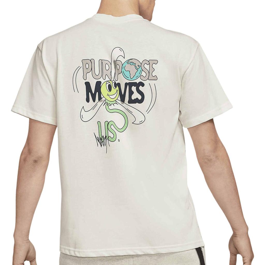 Nike T Shirts Men's White Crew Neck Moderate Straight Fit DJ1340-901