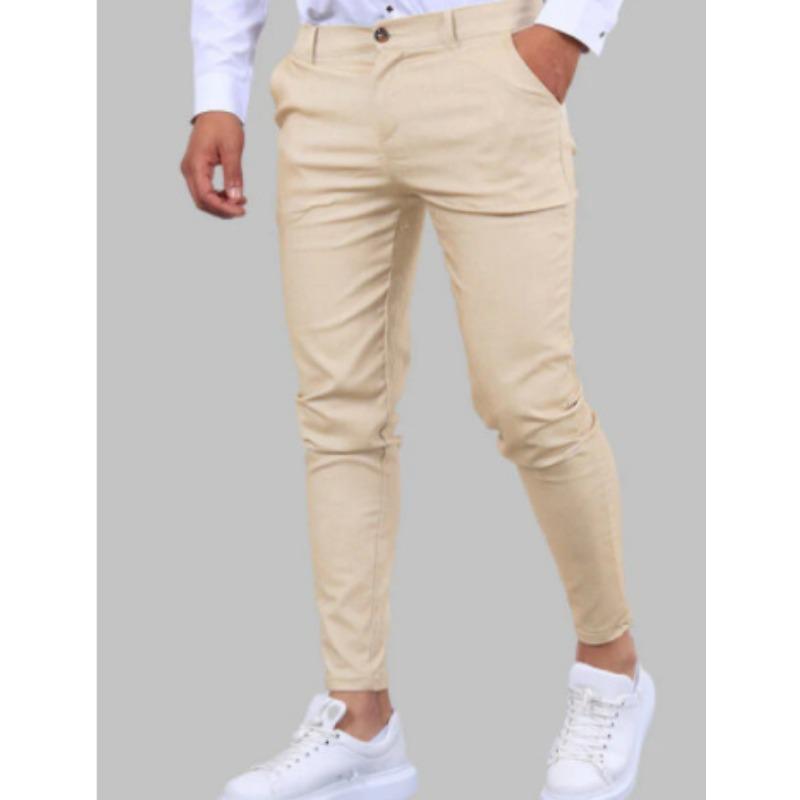 Mens Black Slim Fit Casual Chino Pants
