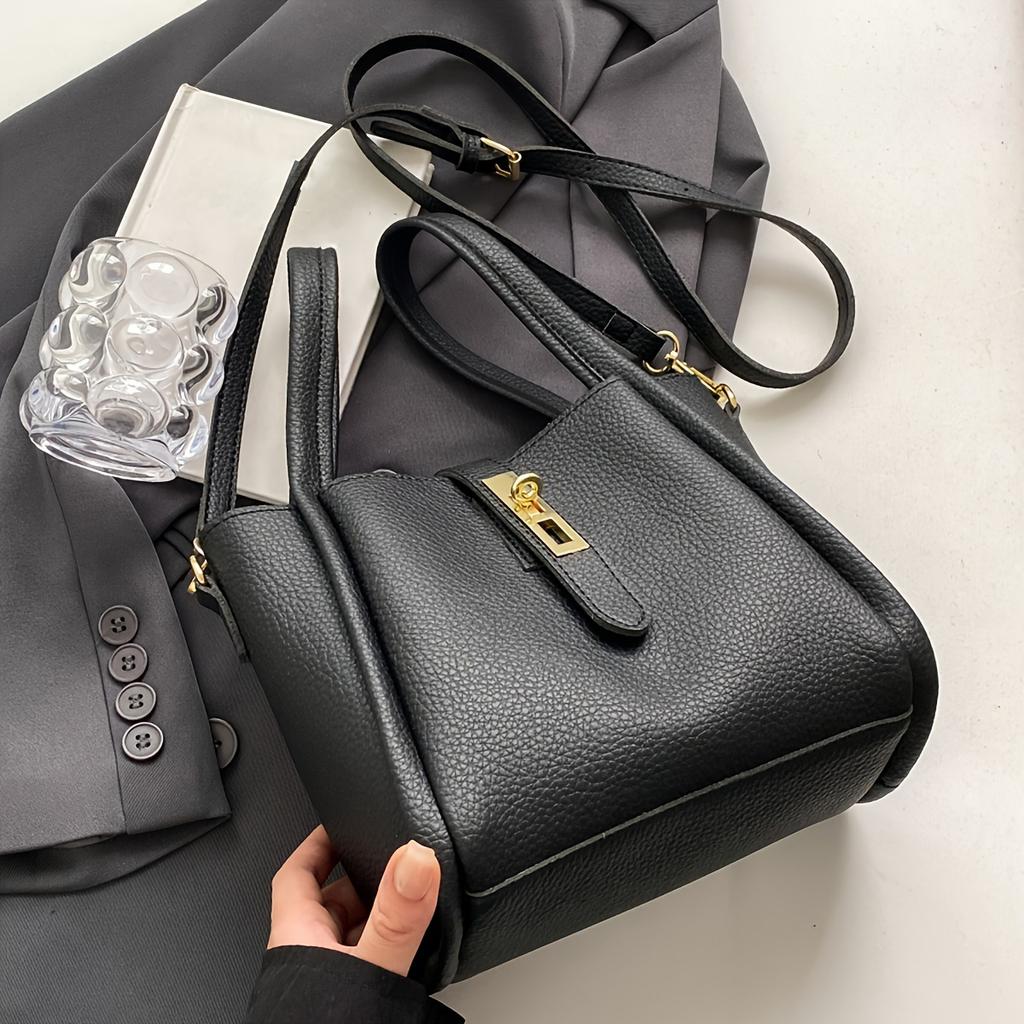 High-value daily multifunctial handbag autumn and winter retro fashi trend simple solid color crossbody bag