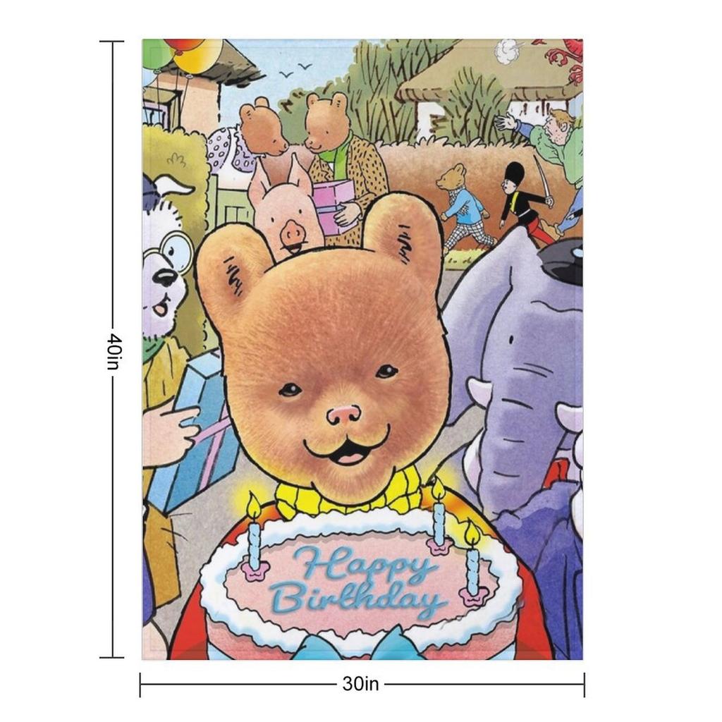 Rupert Bear Annuals Throw Blanket Sofa Bed Personalized Gift Warm for Winter Vintage Blankets