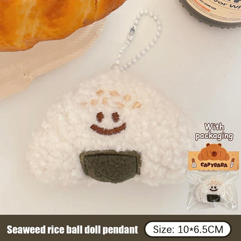 

Cute Cartoon Rice Ball Keychains Pendant Funny Doll Brooch Novelty Creative Backpack Decoration Accessories Gifts