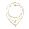 SHIXIN 3Pcs/Set Elegant Multi Layer Imitation Pearl Choker Necklace Women Bohemian Conch Scallop Starfish Pendant Necklace Gifts
