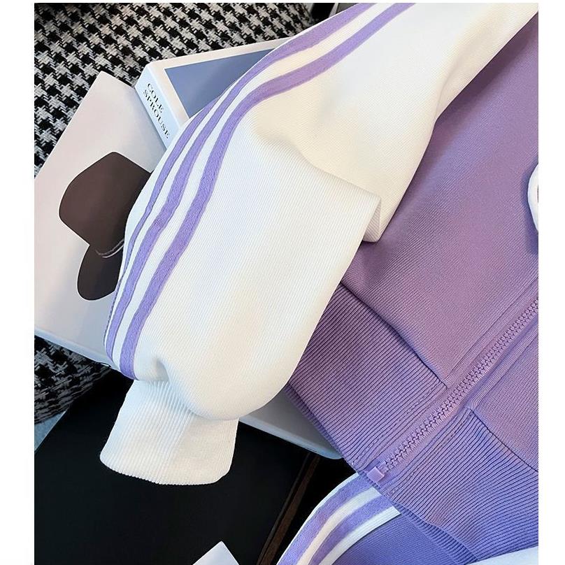 Costum Sportiv de Toamnă de Primăvară pentru Fete Versiune Top cu Glugă Pantaloni Casual Set Două Piese