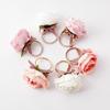 Hand Woven Faux Eucalyptuses Leaf Napkin Rings Christmas Flower Napkin Rings for Casual and Dinner Parties