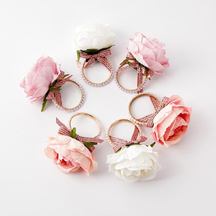 Hand Woven Faux Eucalyptuses Leaf Napkin Rings Christmas Flower Napkin Rings for Casual and Dinner Parties