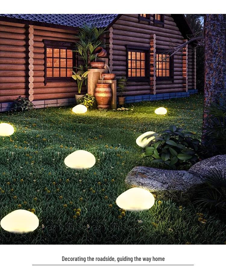Solar Pebble Lights: Waterproof Outdoor Luminous Stones for Garden and Lawn Landscaping