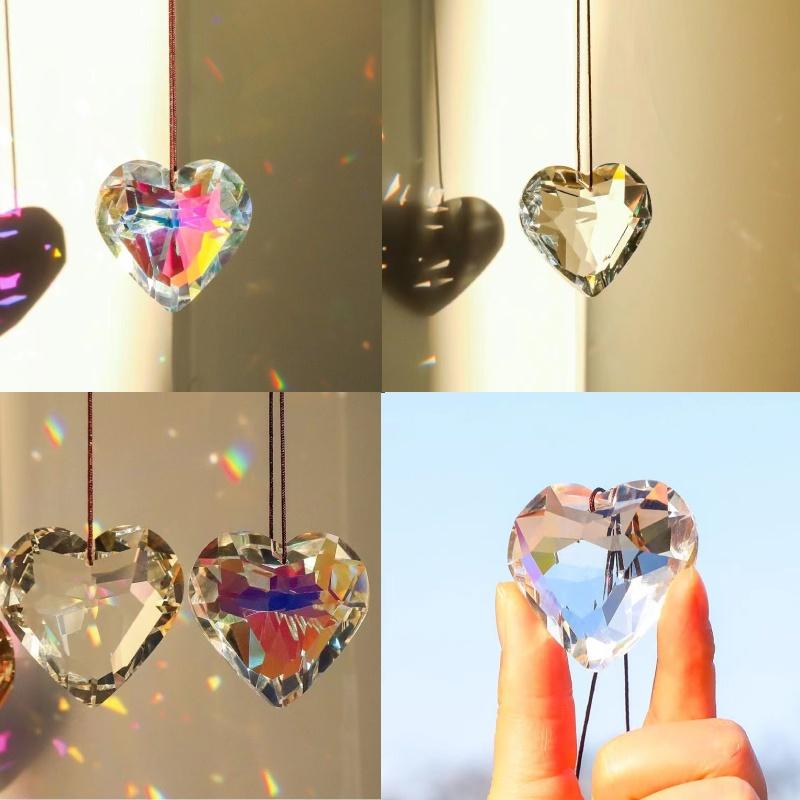 Stunning Heart-shaped Crystal Sun Catcher Perfect For Graduation Housewarming Or Any Festive Occasion