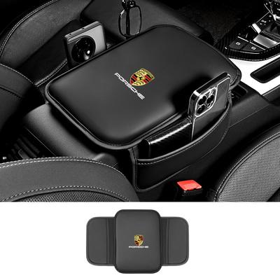 Leder Auto Armlehnenbox Polster Armlehnen Schutzmatten für Porsche Panamera Cayenne Taycan 911 718 Macan Carrera-GT 928 944 968 944