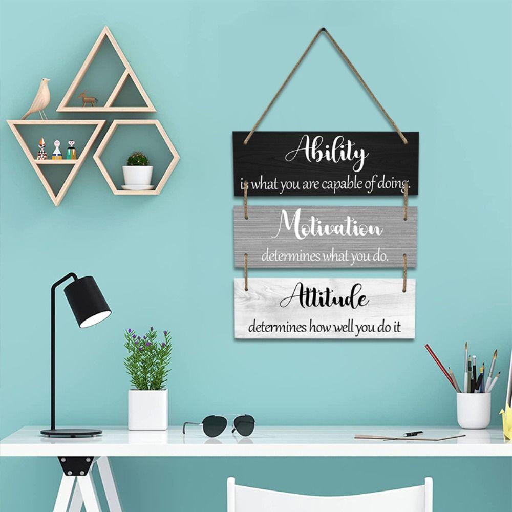 Vintage Wall Hanging Colorful Door Pendant Inspirational Wall Art Sign Living Room