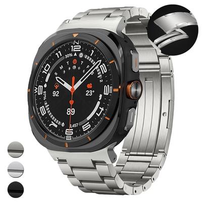 Pasek biznesowy z tytanu do zegarka Samsung Galaxy Watch Ultra 47 mm 2025, męski, luksusowy, do Samsunga GALAXY ULTRA 7 47 mm Correa