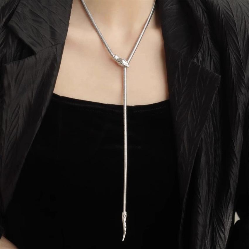 Spirit Snake Snake Bone Necklace Female S Cold Wind Simple Design Neck Chain Sweater Chain