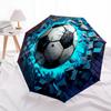 1pc football Umbrella Portable Folding Umbrella Iron Frame Hole Bone Structure Outdoor Home Umbrella