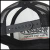 Mesh English CA663 [White Fang] Cap, Distressed, Letters, Hat, Running, Outdoor, Women, Men, (Black)