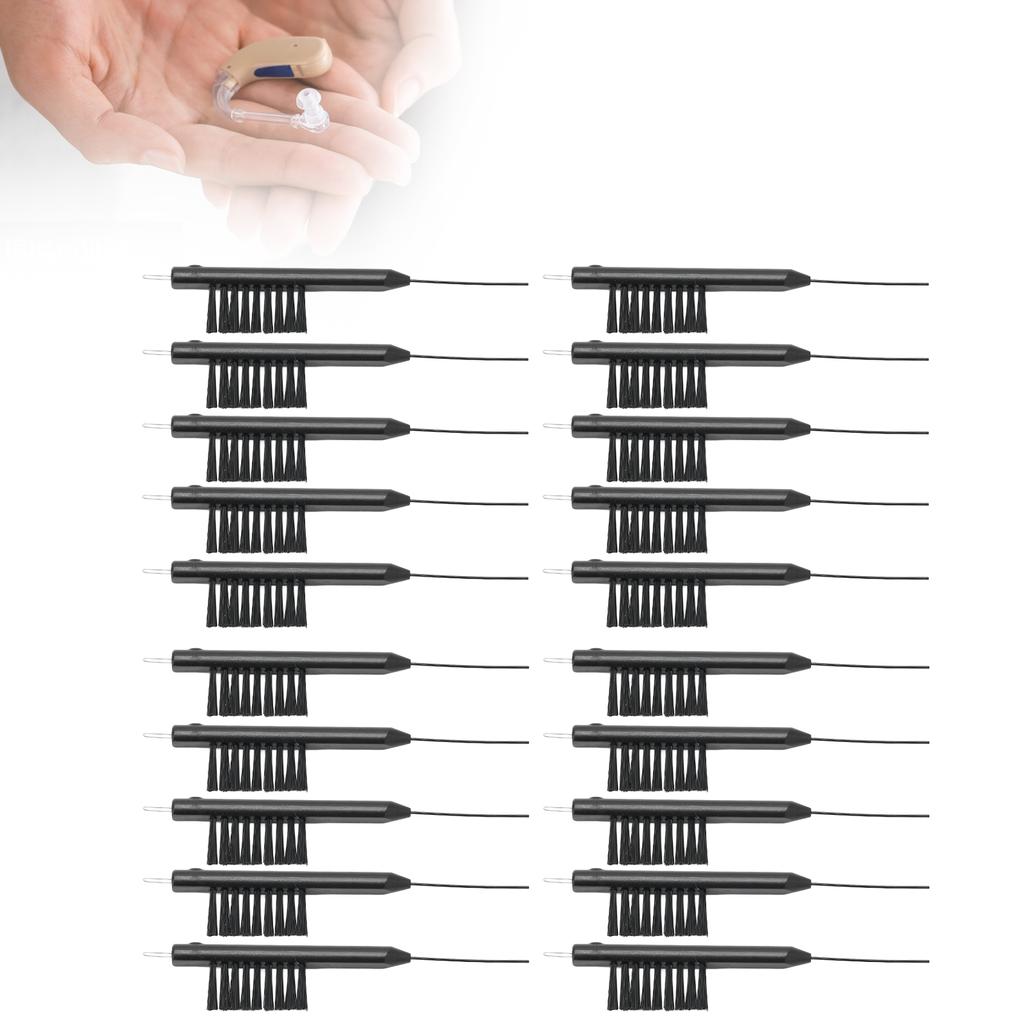 20Pcs Hearing Aid Hairbrush U Type Multifunction Effective Clean Hearing Amplifier Cleaning Brush