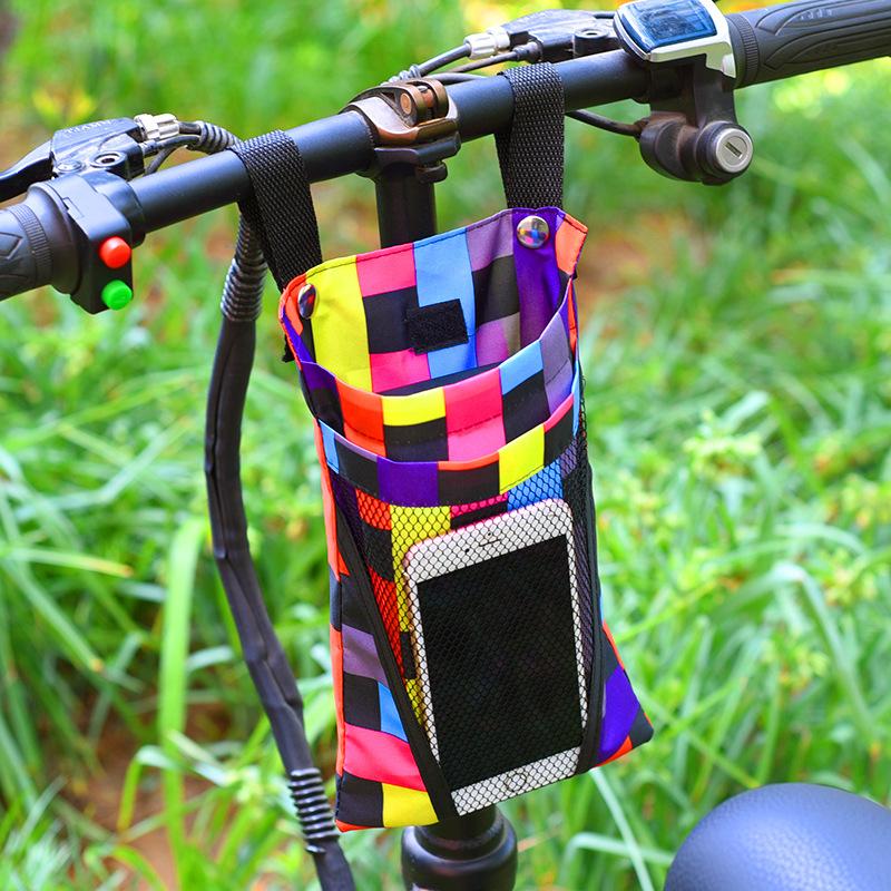 Bicycle Storage Bag Detachable Front Handlebar Basket Large Capacity Waterproof Pocket for Commuting Cycling