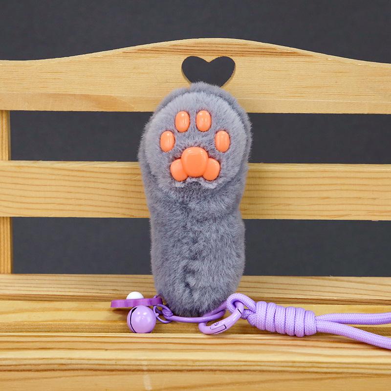 New Cute Soft Plush Cat Paw Keychain Pendant Cartoon Stress Relief Plush Cat Paw Backpack Decoration Pendant Birthday Gift