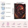 Dragon Print Flannel Blanket,Soft Warm Multi-Purpose Throw-Perfect for Sofa Bed Office Camping-Cozy Home&Travel Essential