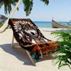 Indian Wolf Print Beach Towel, Large Soft Quick Dry Towel for Beach Camping Swimming