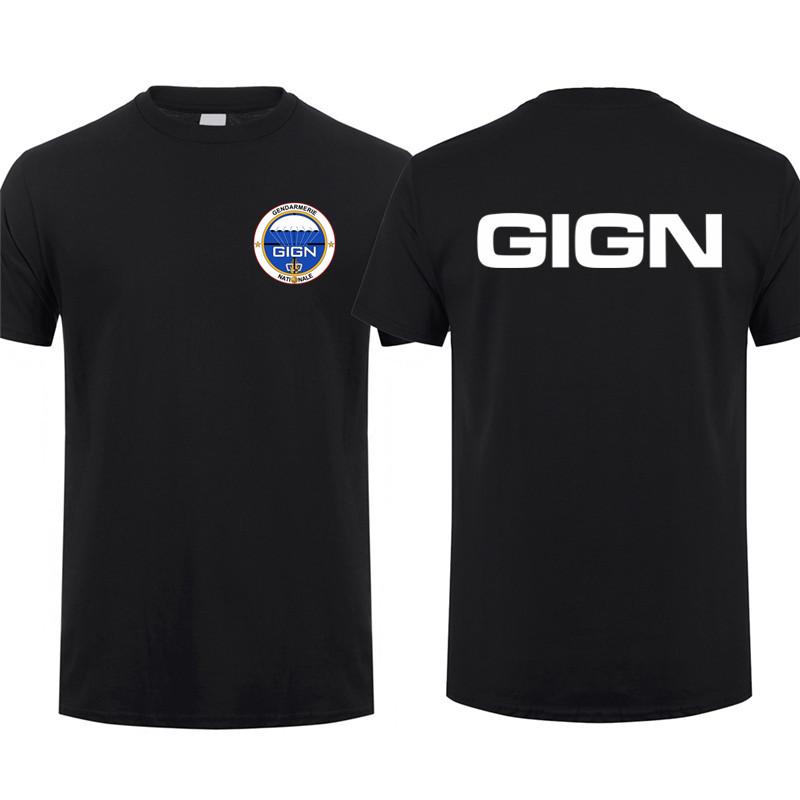 2025 Letní Krátké Neformální 100% Bavlněné Tričko Tričko Francouzské Žandarmerie Krátký Rukáv Tričko Žandarmerie PSIG pro Muže Ženy