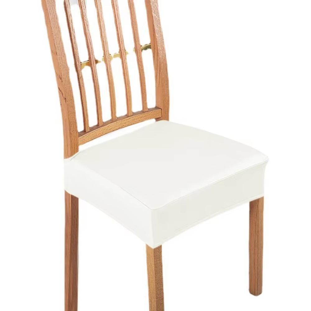 PU Leather Waterproof Seat Protectors Square Shape Elastic Chair Slipcover  Kitchen Use