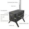 Camping Stove Detachable Chimney Portable Firewood Stove Outdoor Tent  Camping Fire Wood Heater  Heating Fire Basin