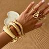 Wind Metal Smooth Open Bracelet Bracelet Fashion Irregular Texture Spring Bracelet