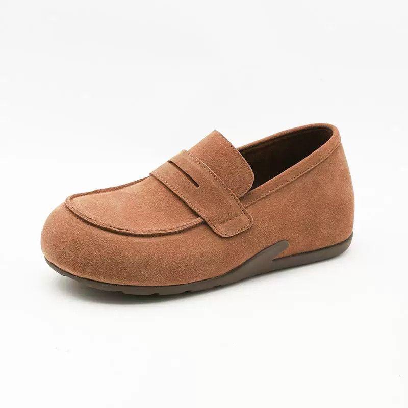 

22 trendy soft-soled Doudou shoes, anti-velvet Birkenstocks, heightening CM retro single shoes 35