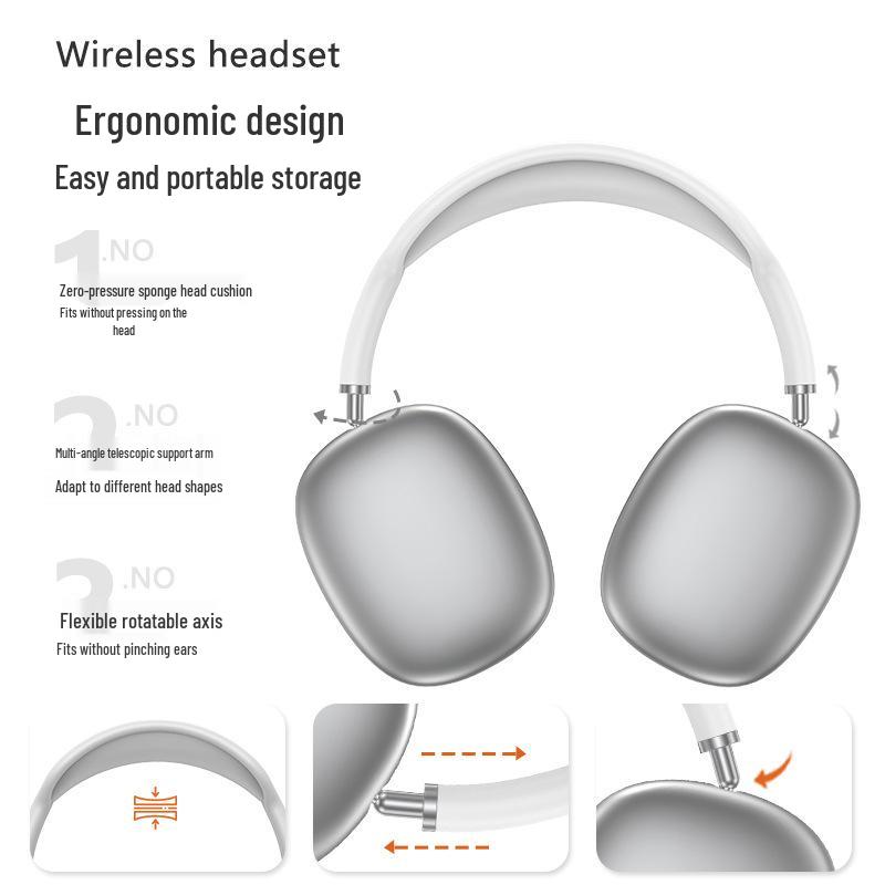 P9AirMax True Wireless Bluetooth Over-Ear Headphones with Heavy Bass and Type-C Charging