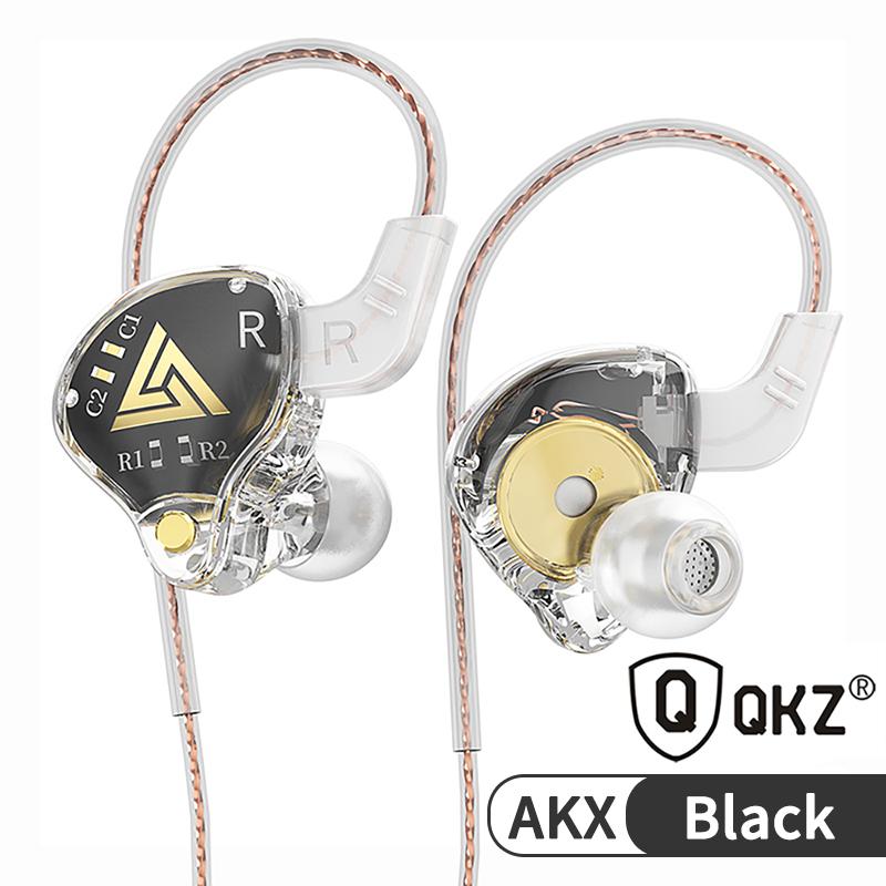 Original QKZ AK6 ARES/DMX/AKX Kopfhörer HIFI Schwerer Bass In-Ear-Monitor Kabelgebundene Kopfhörer mit Mikrofon Geräuschunterdrückung Sport Spiel Musik