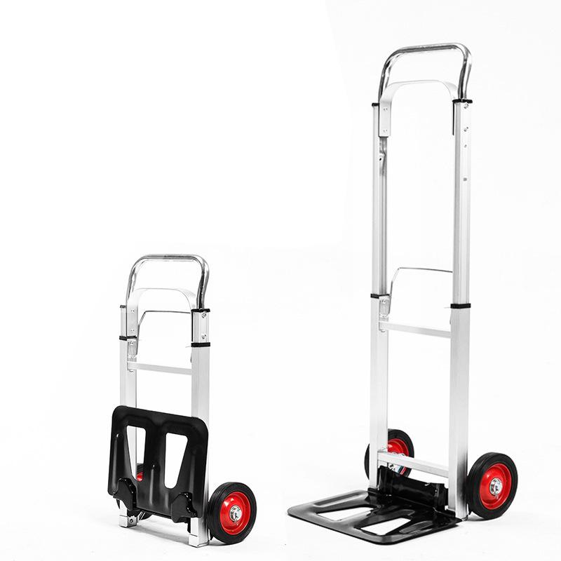 Foldable Aluminum Alloy Hand Truck and Portable Luggage Cart