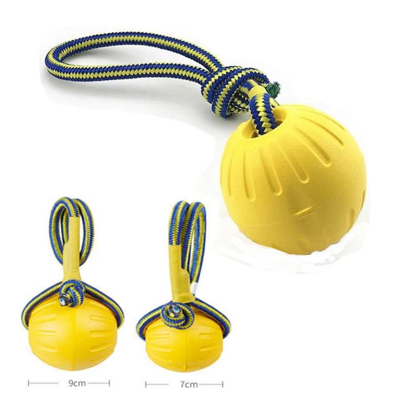 Interaktiver Hundespielzeug-Flirtstab mit Lederbisslappen und Ball Welpen-Zahnpflege-Kauspielzeug für K9-Training Kleine Große Hunde Outdoor-Spiel