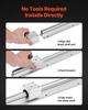 VEVOR Linear Rail Kit, SBR25, 2Pcs 1200 mm (47.24 inch) Linear Motion Guide Rails and 4Pcs Bearing Slide Blocks, Fully Supported Shaft, for Cutting