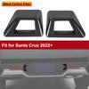 Carbon Fiber Rear Fog Light Lamp Trim Cover Guards For Hyundai Santa Cruz +