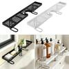 50cm Bathroom Counter Shelf Plastic Hollow Out Over The Sink Shelf Space-Saving No Drill Faucet Shelf for Kitchen & Bathroom