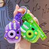 Cartoon Cute Bear Projection Camera Keychain Creative Multi-Functional Car Key Chain Schoolbag Small Pendant