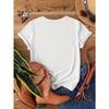 Europese maten Rozenprint Ronde Hals T-shirt, Casual Top met Korte Mouwen Voor Lente & Zomer, Dameskleding